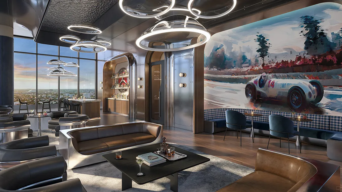 28. Silver Arrow Lounge, Mercedes-Benz Places Miami, JDS Development Group, by ARX